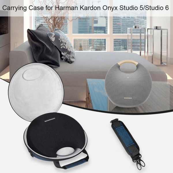 Skydd för Harman Kardon ONYX 5/6 trådlös högtalarförvaring Bärväska Högtalartillbehör Nylon Gray