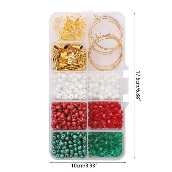 Färgglada tillbehör för julsmycken Multifunktionella glaspolymerpärlor Berlocker Örhängen Krokar för gör-det-själv-örhängen null - 3