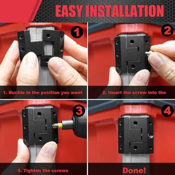 Aluminium Rail Clip för Power Tool Packouts System Rails Packouts Rail Adapter