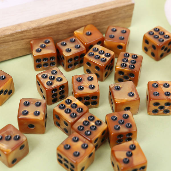 25 kappaleen setti peli noppaa numero 12 neliö raita luoville nopille juhla klubi peleille Green