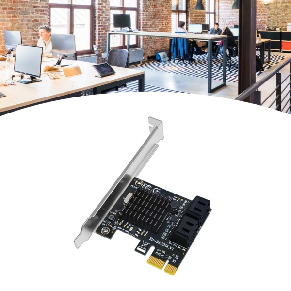 6 Gbps PCIe till SATA3.0 omvandlarkort 4-portars Sata3.0 utöka lagringskapaciteten