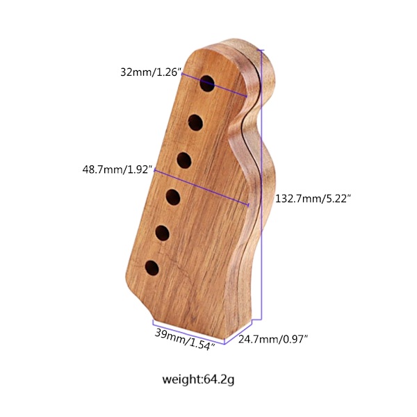 Plektrumbox i trä för akustisk elgitarr bas ukulele Style L820