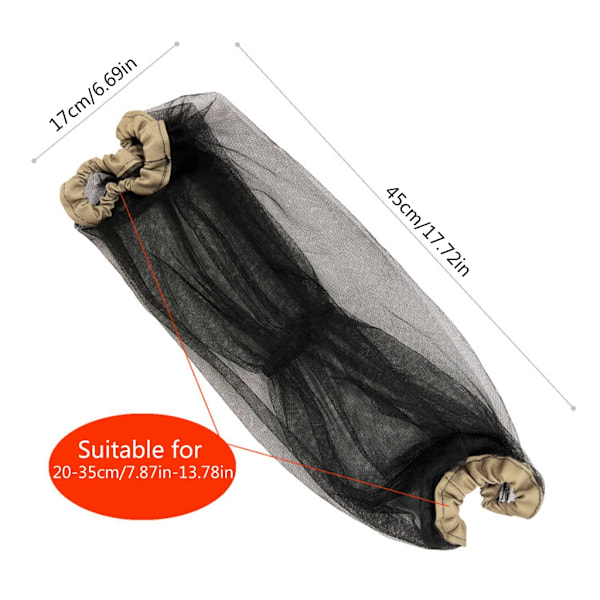 Insektnet Benbeskyttende Mesh Cover Arm Net Anti-Insekt Fiske Mesh Sok