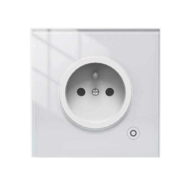 WiFi Tuya för smart vägguttag EU/UK/FR Standard eluttag Plug for Smart Life för Aleax hemövervakningsglas White - FR Plug