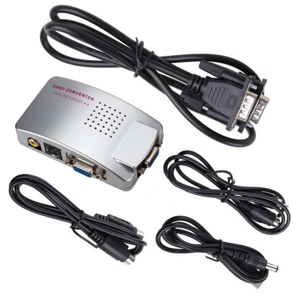 NTSC PAL VGA till TV AV RCA-signaladapter för bärbar dator Stöd för S-video RGB