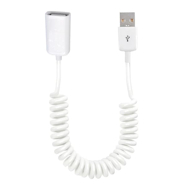 Holdbart USB 2.0 han til hun spiral oprullet kabel til hurtig dataoverførsel