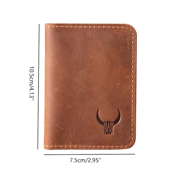 Elegant kompakt kortholder kort lommebok for bankkredittkort Dark brown