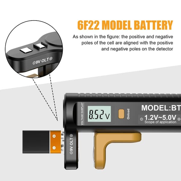 Presis Batteritester Multifunksjonell Batterimåler Liten Batteritester