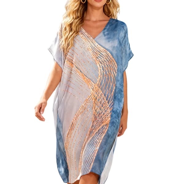 Behagelig solbeskyttende top i blød polyester med print til damer