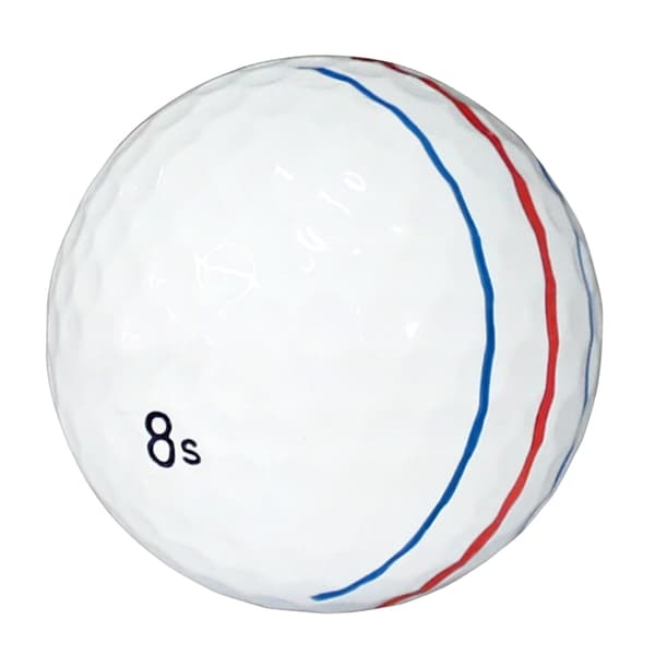 Golfboll 3-linjersjustering för stora flygsträckor och professionellt spel