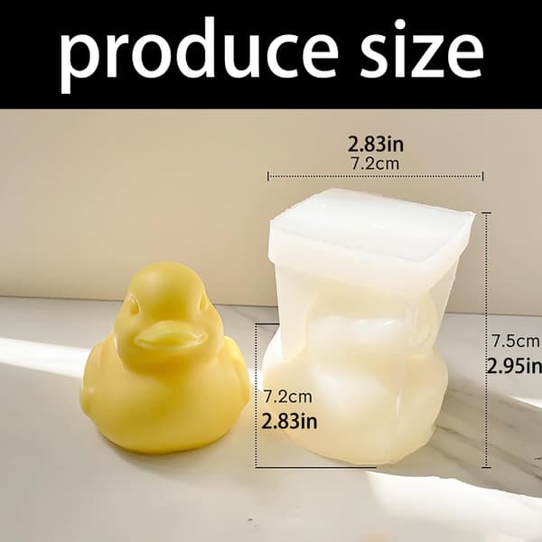 3D Andeformede Silikonformer For Håndlaget Stearinlys, Såpe, Iskuler, Gipsfigur