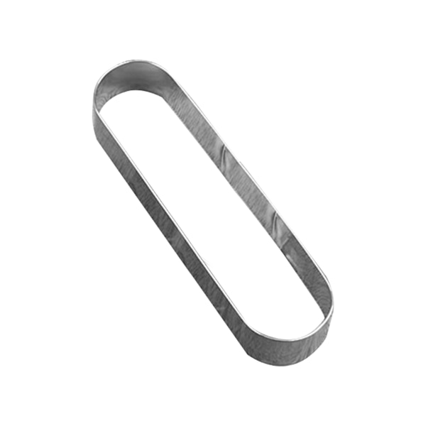 Rustfritt stål mini lang oval kjeksform Geometrisk metallkjekskjær rektangulær mousse kakeform kjekskutter