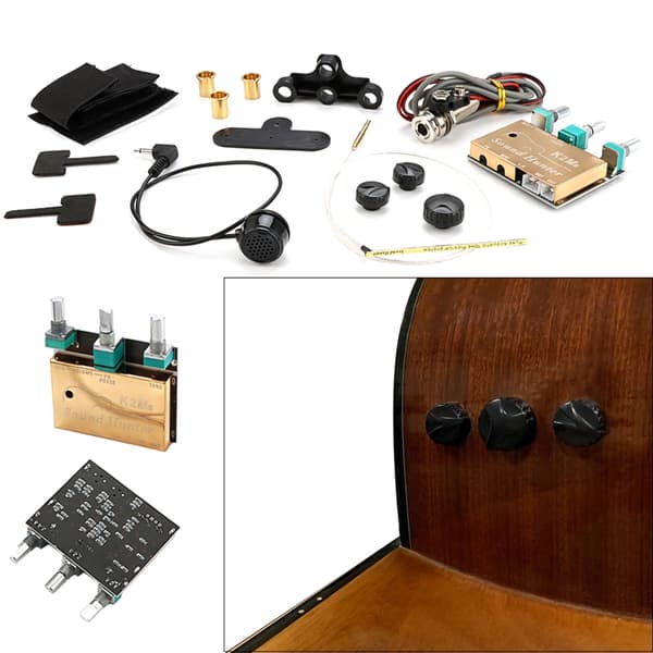 Förförstärkare Piezo Gitarr Pickup Akustisk Gitarr Inbyggd Aktiv Piezo Pickup