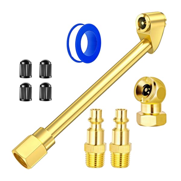 9 stk. messing luftchuck-koblinger med 1/4NPT utvendig gjenge for dekkpumpe