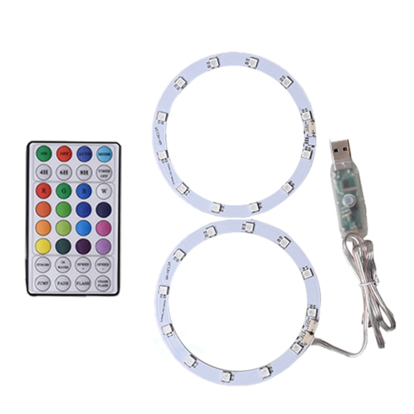 1 Set RGB LED-ljusremsa Host Console Light Bar med fjärrkontroll USB gränssnitt för spelkonsol White