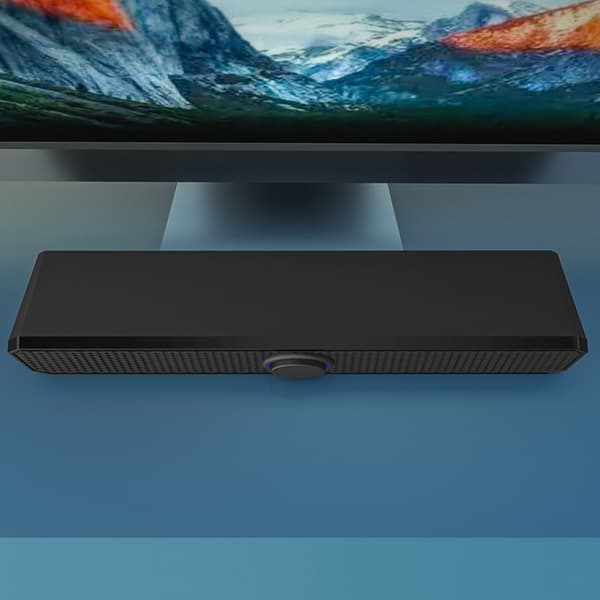 Mini Soundbar til PC Desktop Computer Bærbare Computere Sort