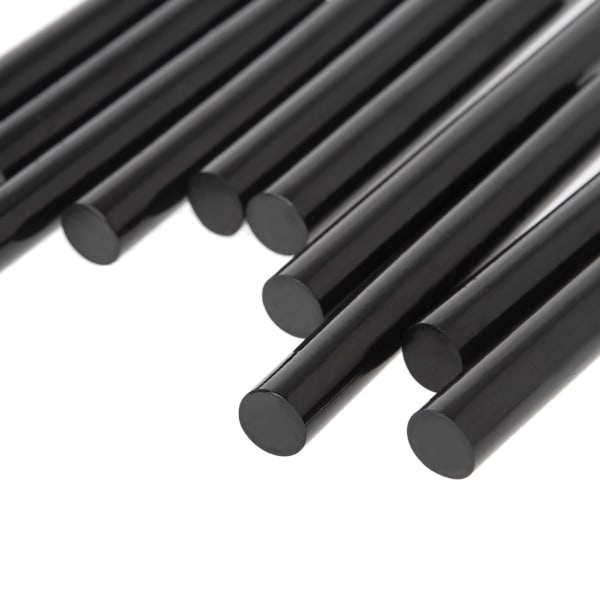 10 st smältlimstift svart högt självhäftande 11 mm för DIY hantverksleksak reparationsverktyg