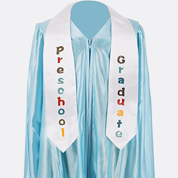 Hvit fargeutdanningsskjerf Stole International Study Kids Photography Sash White 140CM
