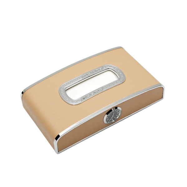 Car Clock Tissue Box for Car Armrest Box Midtkonsoll Nakkestøtte Bak