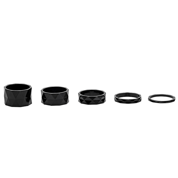 5Pcs Bicycles Front Fork Washer Bike Spacers Headset Stem Washer for Road Bikes Black