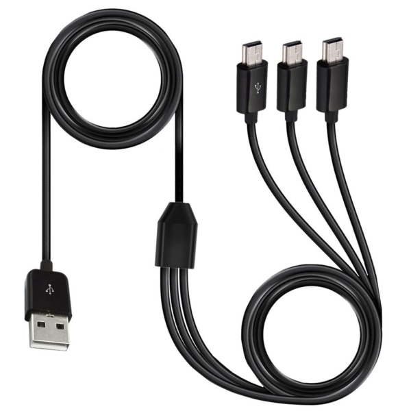 3 i 1 USB 2.0 USB-A hane till 3 mini 5-pin Data SYNC Laddningskabel för tre enheter 1 m