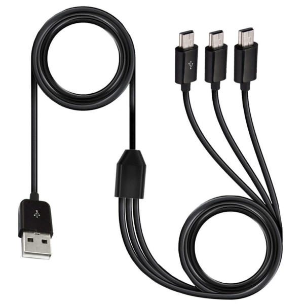 3 in 1 USB 2.0 USB-A uros 3 mini 5pin Data SYNC -latauskaapeli kolmelle laitteelle 1 m