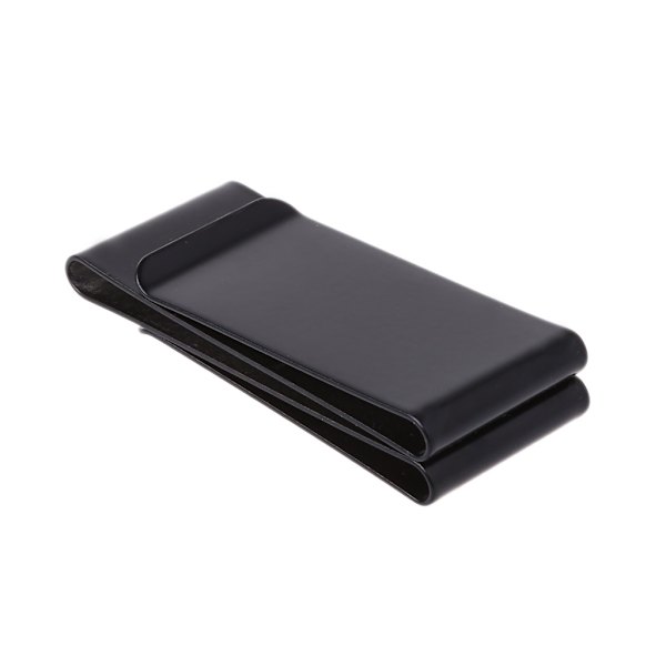 Ruostumattomasta teräksestä valmistettu ohut kaksipuolinen Money Clip Kukkaro Lompakko Luottokortin tunnuspidike Silver