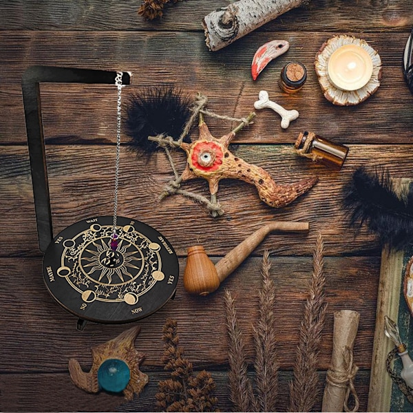 Trähållare för Wiccan-kristaller, ställ för läkande stenar, displayställ Section B