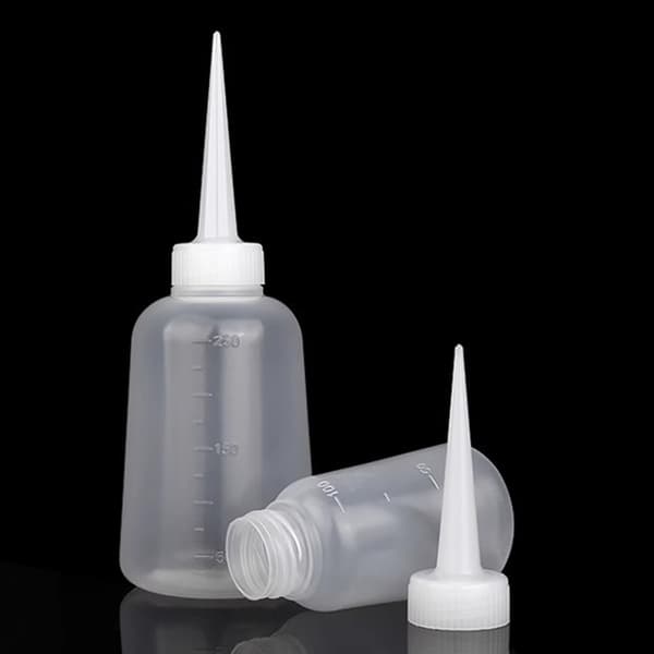 4 st. Robusta Plastflaskor Limdispenser för Lim Olja och Reagensförvaring