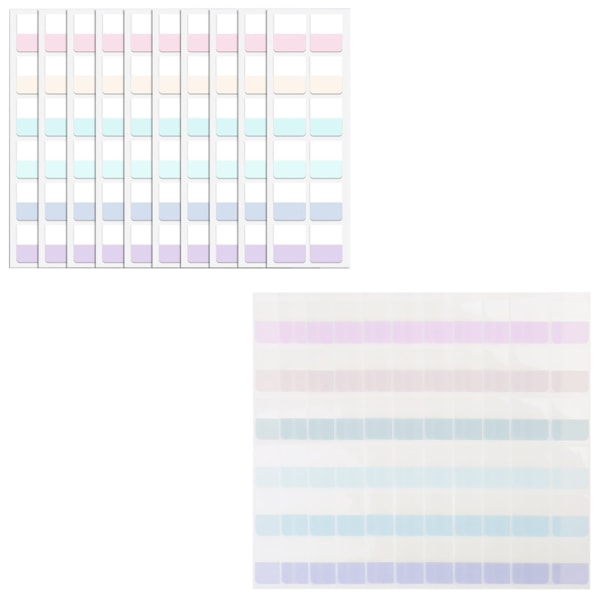 Pocket Notes Sticker Colored Index Etikett Bokmärken Starkt självhäftande Re-stick Tags null - 1