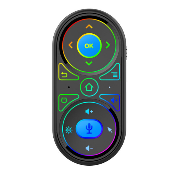 Älykäs taustavalo 2.4G Gyro Air Mouse IR Learning Voice Search for Smart TV Projector Computer TV Box