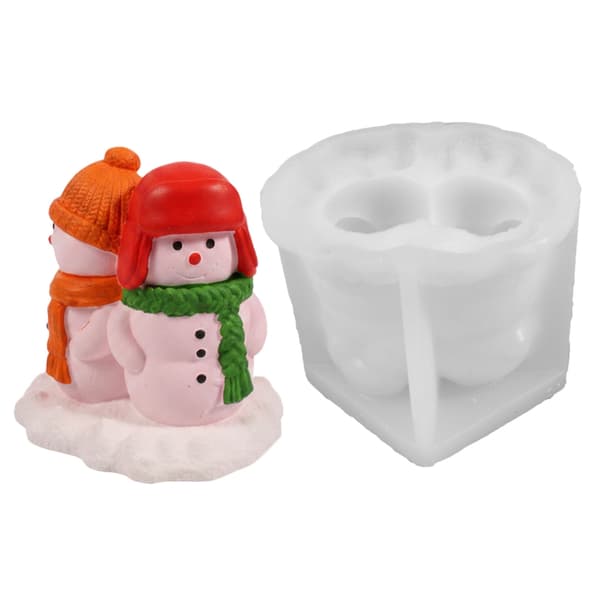 2-pack silikonform snögubbe säker hantverksklass användning