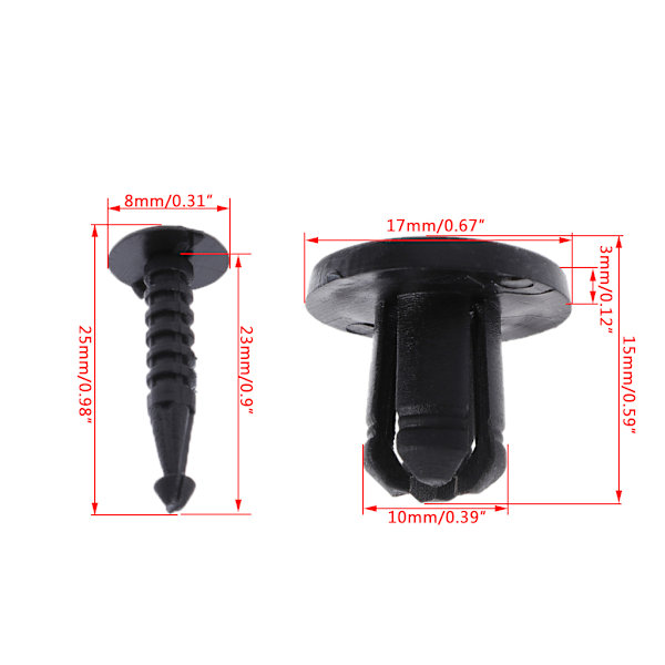 10 st bilst tf ngarf ste Trim Clip Nitar f r Renault Clio Laguna