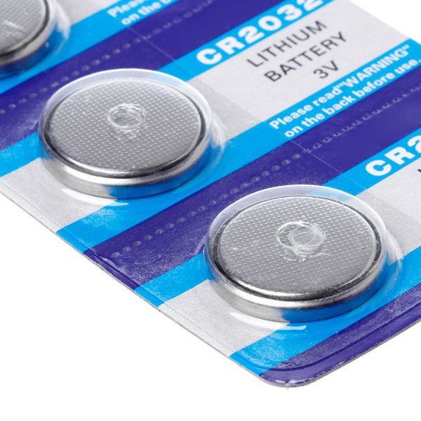 5 st/kort för watch fjärrkontroll CR2032 cellmynt litiumbatteri 3V-knapp