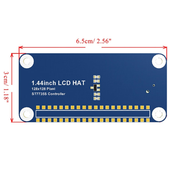 1,14 tums LCD-skärmsmodul för Raspberry Pi, färg 128×128 pixlar LCD SPI-gränssnitt för Raspberry Pi 3/4B B+