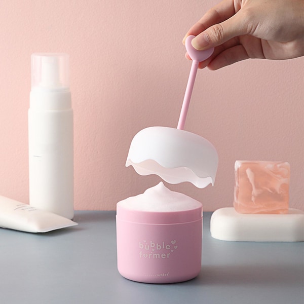 Bärbar Foam Maker för ansiktsrengöring Cup Maker Body Washing Bubble Make Cups för utomhusresor Face Clean Tool Foam Bubble Foamer Blue