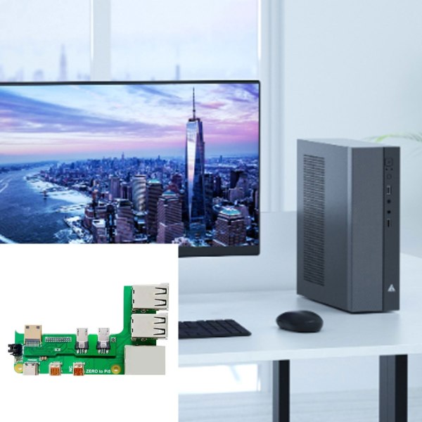 För RPI5 Expansion Board Interfaces Converter med Ethernet och 3 USB -portar