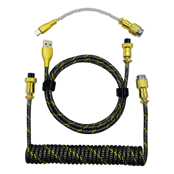 Spiralfjäder spialkabel för mekaniskt tangentbord spiral USB typ C spiral RGB