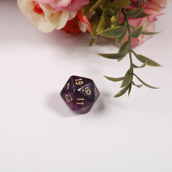 10 st Akryl 20-sidig Polyhedral Tärning för RPG Rollspel Hållbar 2