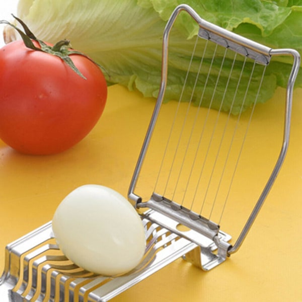 Multifunktionell kokt äggskärare i rostfritt stål Svamp Tomatskärare Hackare Shredder Köksmatlagningsverktyg