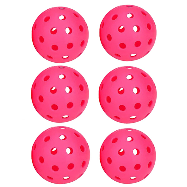 Pickleball bolde 40 huller små borede huller, holdbar og ensartet hop Hot Pink