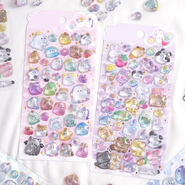 3D Resin Sticker Scrapbooking Sticker til Journal Notesbog Laptops Telefon Cover