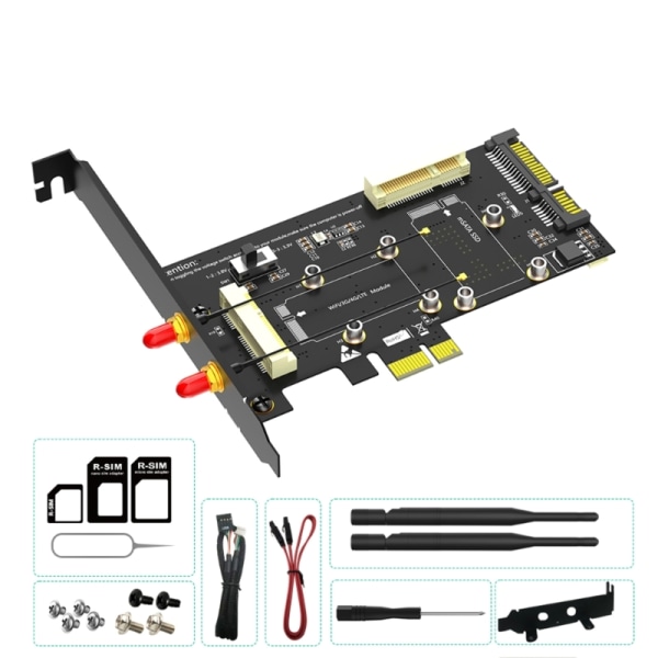 2In1 Combo MSATA till SATA3-adaptrar och Mini PCIe till PCIE 1x PCIE 1X-adaptrar