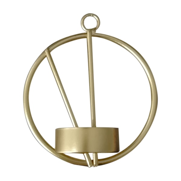 Metall Geometrisk Väggljusstake för värmeljus Vardagsbord Hem Sovrum Badrum Gold