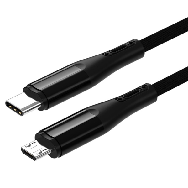 Höghastighetsladdning och synkronisering av typ C till mikro- USB -kabel - Dubbelriktad OTG-adapterkabel Dataöverföring snabb - 480 Mbps 2m