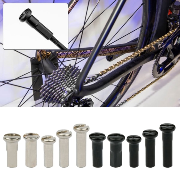 50 st/förpackning Cykelväg Cyklar Nippel 12G 13G 14G Ultralätt Hög Hållfasthet 50pc 14G black 16mm