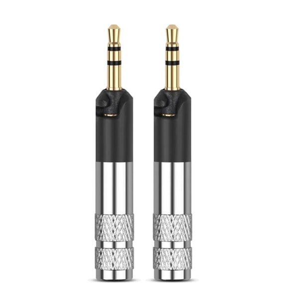 2 delar guldpläterad stereo 2,5 mm lod DIY Audio Auxiliary Connector Plug för HD558 HD518 HD598 Headset