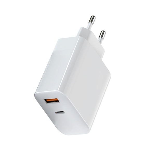 USB C Vegglader 65W Dual Port USB C USB A Lader Dobbel hurtigladerblokk GaN Slitesterk kompakt strømadapter