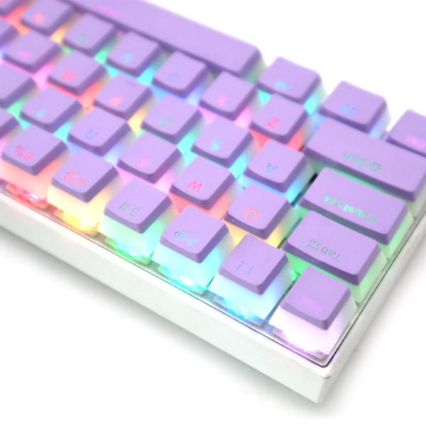 Endast Keycap , PBT Pudding Bakgrundsbelysning Keycap 104keys / Set OEM Profil Thicken Keycaps för Cherry Mx Switch Purple