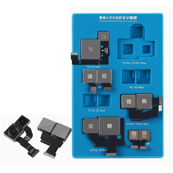 Bakre kamera Positionering Silikon Pad V68 Cam Installation & Reparation Form för telefon 7 8